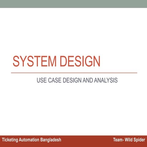 System Design of Online Ticketing System