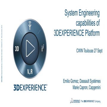 System engineering capabilities of 3 dexperience platform for nuclear market ...
