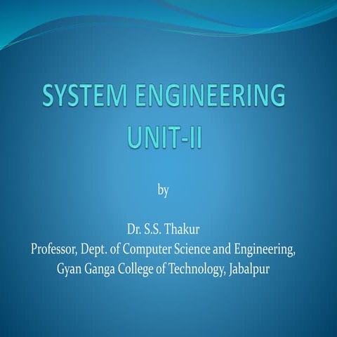 System Engineering Unit 2