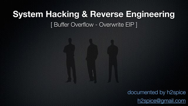 System Hacking Tutorial #2 - Buffer Overflow - Overwrite EIP