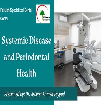 Systemic disease and periodontal health..pptx