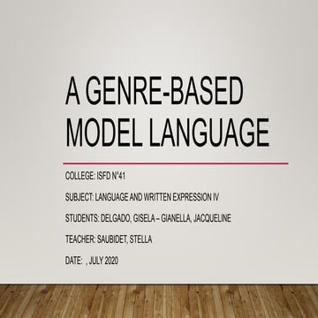 A Genre-Based Model Language