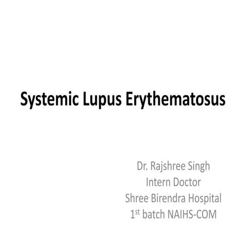 Pediatric systemic lupus erythematosus | PPTX
