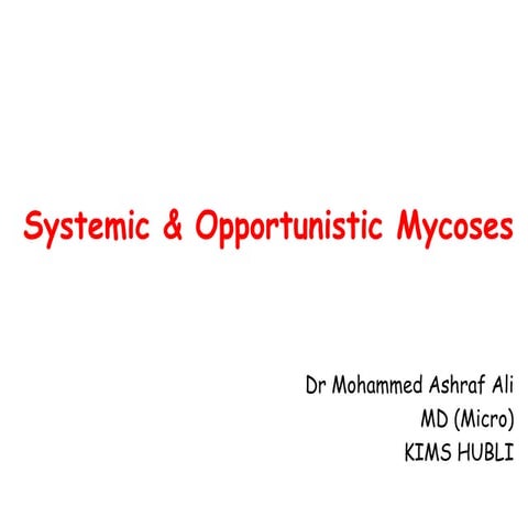 Systemic mycosis