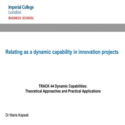 Systemic relations as dynamic capabilities