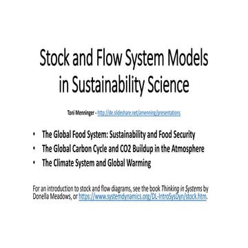 System Models in Sustainability Science 