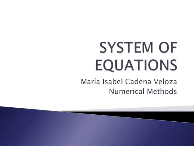 System of equations