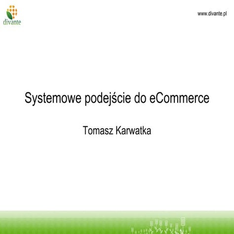 Systemowe Podejscie do eCommerce