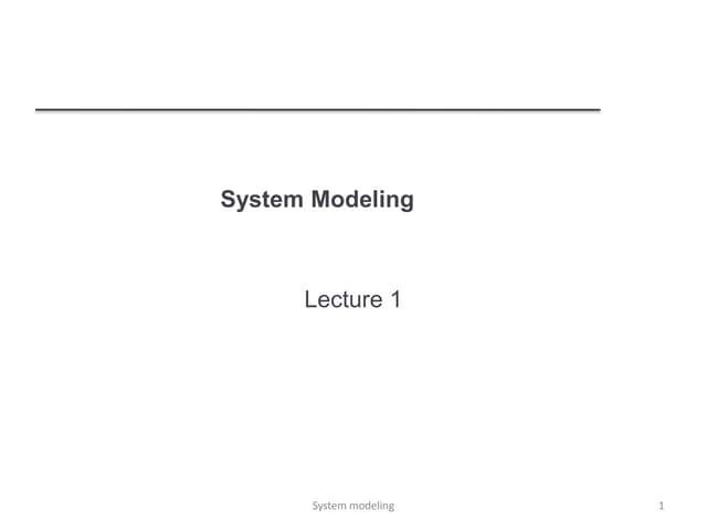 System Modelling