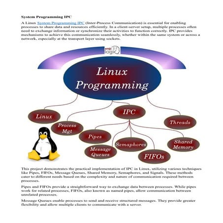 PROJECT 3 : A Linux System Programming using IPC | PDF