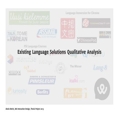 Language Learning Systems Qualitative Analysis