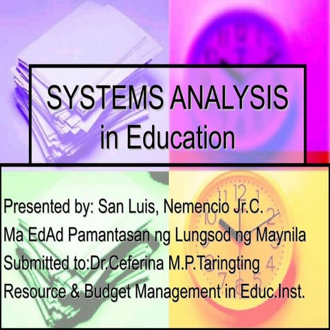 Systems analysis plm