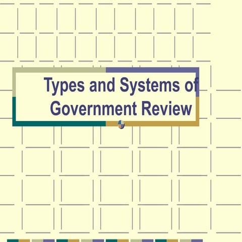Systems and types of government review