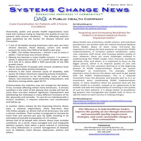 Systems Change News 2nd Quarter Issue 2012  Issue2