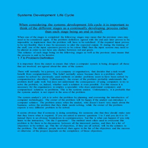 Systems development life cycle