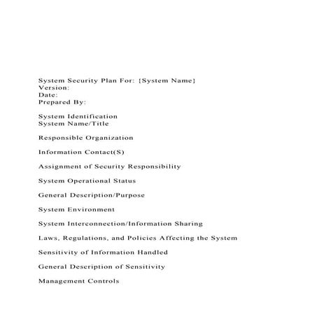 Cyber Security Improvement Plan | DOCX