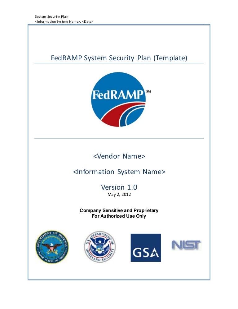 Fedramp System Security Plan Template Fedramp System Security Plan Template