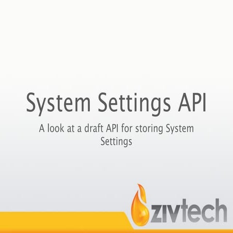 System settings api