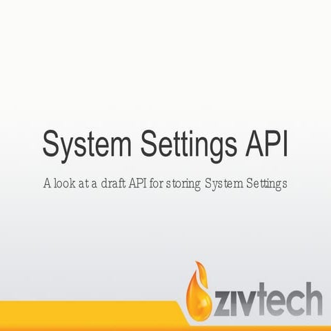 System settings api