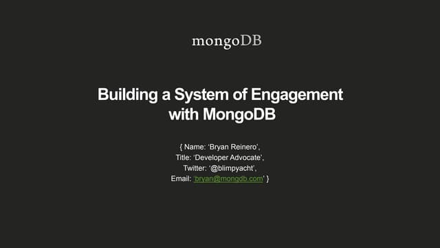 Powering Systems of Engagement