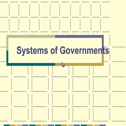 Systems of government powerpoint (unitary, confederation, federal)updated 2010