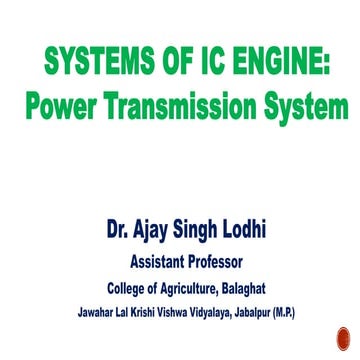 SYSTEMS OF IC ENGINE- Power transmission system.pptx