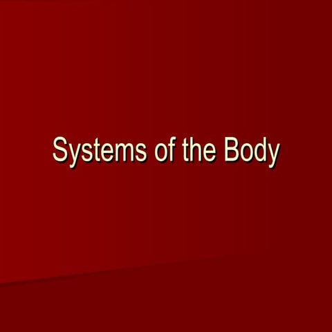 Systems of the body