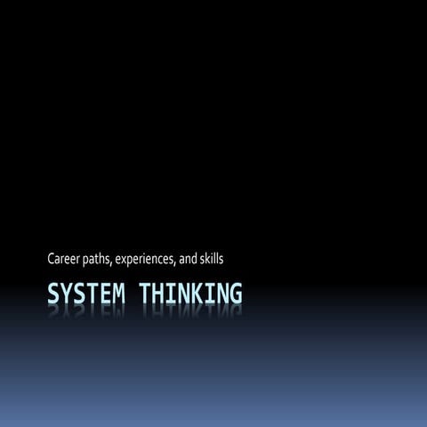 System Thinking and How to Control Subjective and Cognitive Bias 