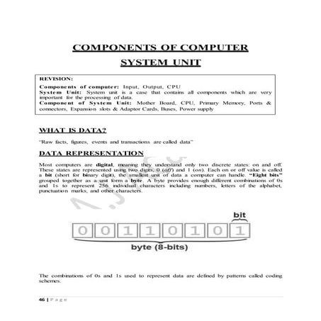 COMPONENTS OF COMPUTER SYSTEM UNIT | PDF