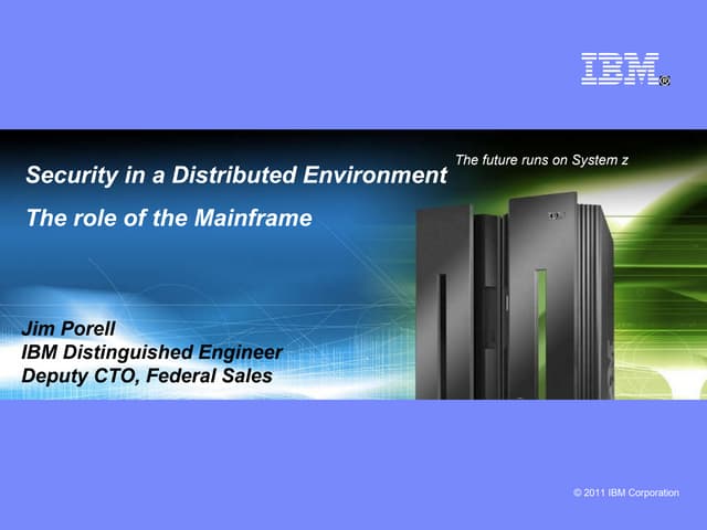 System Z Mainframe Security For An Enterprise