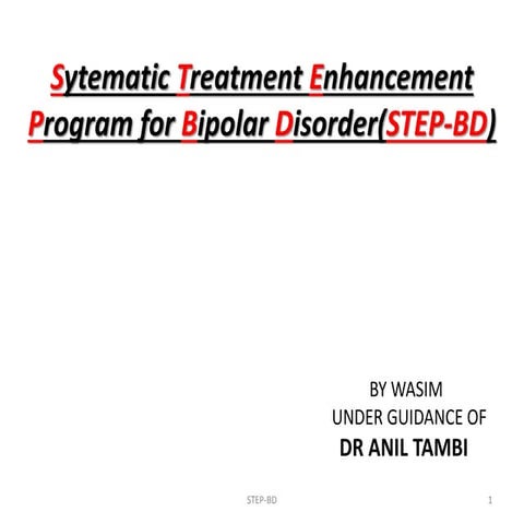 Sytematic treatment enhancement program for bipolar disorder(step bd) (1)