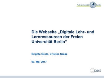 Bildungsressourcen werden digital - was bedeutet das für Lehrende und Studier...