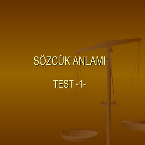 SöZcüKte Anlam Test