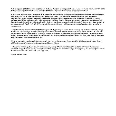 Székely nemzeti anarchizmus - A ráció nem tart meg