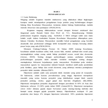 LAPORAN PELAKSANAAN MAGANG   DI RUMAH SAKIT JIWA  PROF. DR. V.L. RATUMBUYSANG...