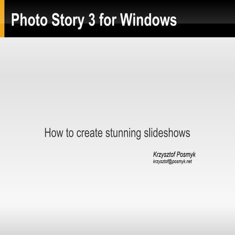 How to create stunning slideshows (PL)
