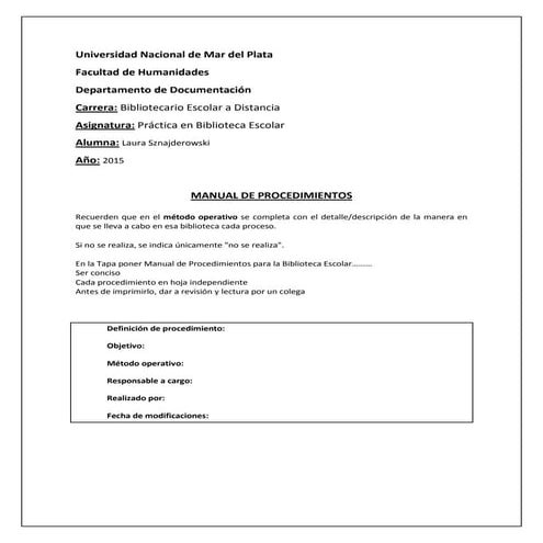 Sznajderowski manual de procedimientos-pbe