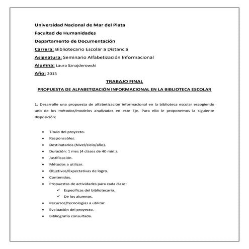 Sznajderowski propuesta de alfin en la be-sem ai