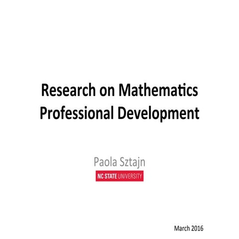 Dr. Paola Sztajn AM talk