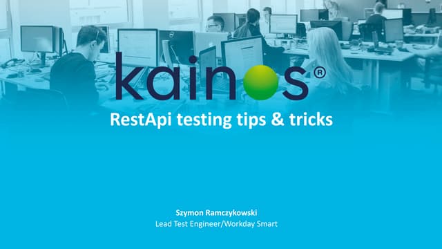 TGT#17 - RestApi testing tips and tricks: how to start testing api of your we...