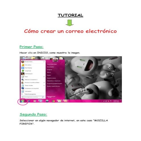 Procedimiento para crear una cuenta de correo electronico en Hotmail | PPT