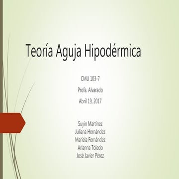 T. aguja hipodermica