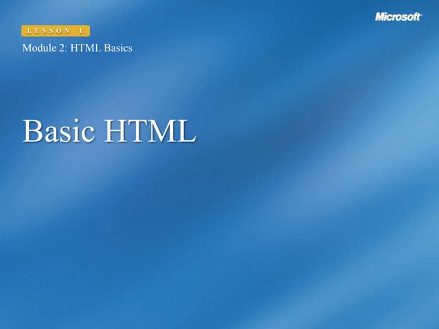 Basic HTML