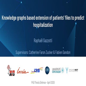 PhD Defense - Knowledge graphs based extension of patients’ files to predict hospitalization