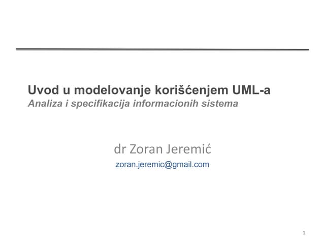  T 3 uvod u modelovanje koriscenjem uml-a