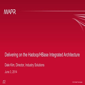 Delivering on the Hadoop/HBase Integrated Architecture