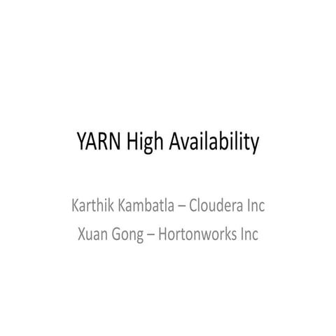 YARN High Availability