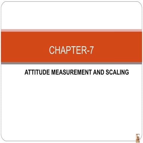 attitude mesurement and scaling