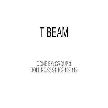 T-Beams - Limit State Method - Building Construction