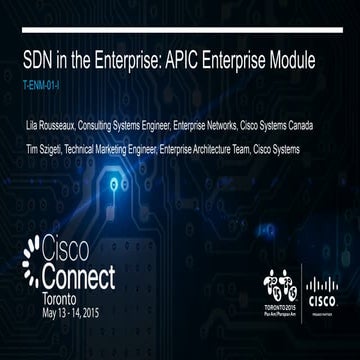 SDN in the Enterprise: APIC Enterprise Module | PPT